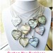 Custom Glass Heart Map Necklace