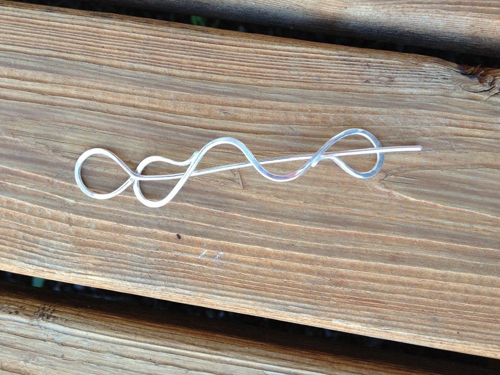 Handmade Winding Road Sterling Silver Shawl Pin