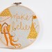 Nursery Decor. Embroidered Hoop Art. Featuring Princess Repunzel. "Make Believe" Handmade by merriweathercouncil on Etsy