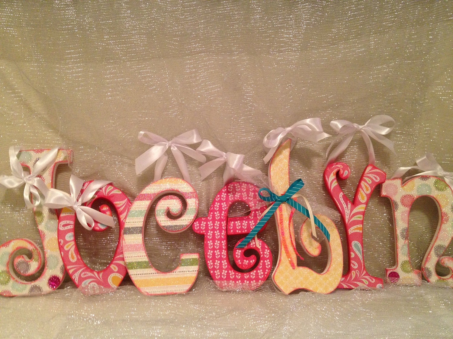 Custom Wood Letter Set--7 Letters