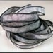 Hand Dyed Silk Ribbons - Silk Jewelry Ribbon Bracelet Wrist Wrap - Quintessence - Black Iris