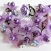 Chunky purple flower bracelet and purple flower ring, romantic jewelry