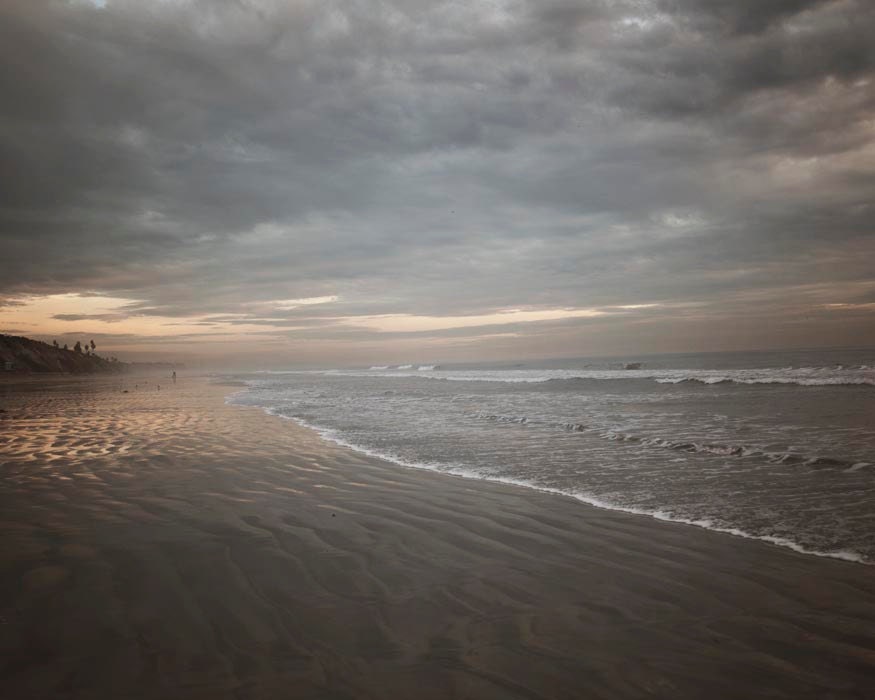 Winter Beach Photograph, Landscape Decor, Coast, Bach, California Coast, Grey, Brown, Water, Dark, Stormy, 8x10 - BreeMadden