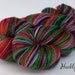 Handpainted sock yarn: INKED on Blue-Faced Leicester/nylon fingering, 4 oz