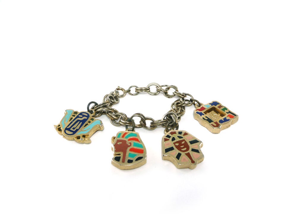 Egyptian charm bracelet