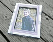 mirror and tile picture frame --- holds a 5x7 photo