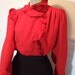 Deep red ruffle blouse M