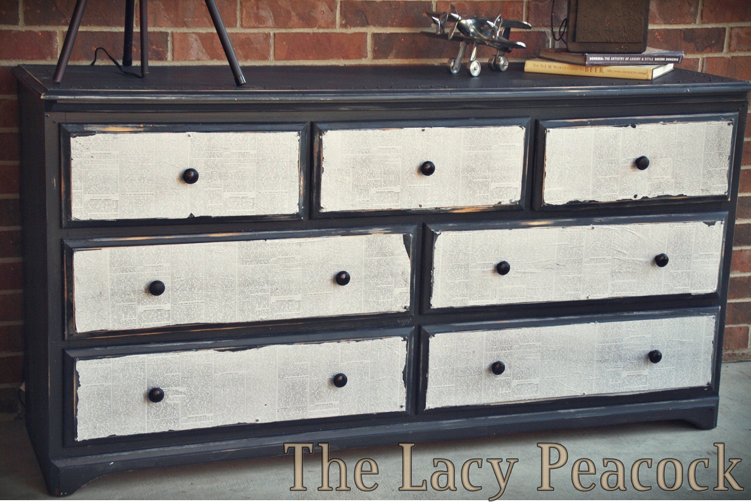 NEW Newspaper Drawer Vintage Dresser / Buffet / Changing Table / Tv Stand
