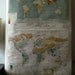 Vintage world pull down map - 1930's Denoyer-Geppert Co. - George Philip & Son Ltd.