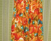 Vintage 60's 1960's Sixties Women Ladies Teen Plus Size OOAK Homemade Floral Mumu 60% OFF SALE
