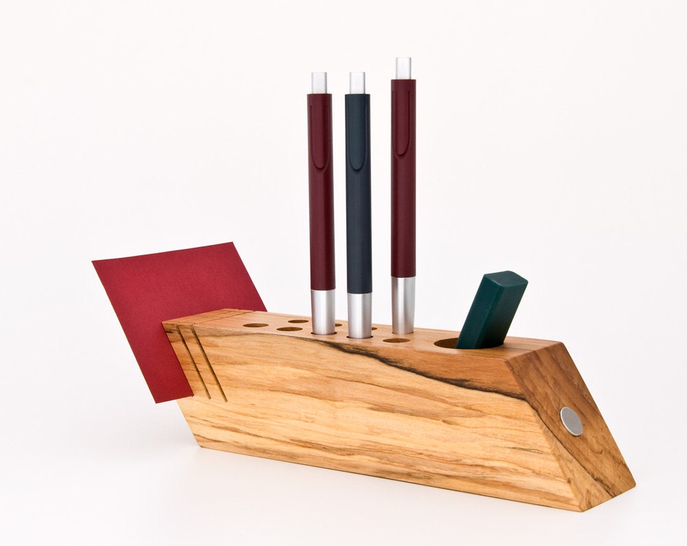 Desk Organizer Office Accessory Wood Pen Pencil Holder Desktop Organizer FELICIA