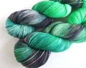 Ooze on Glitz- Hand Dyed Sock Yarn
