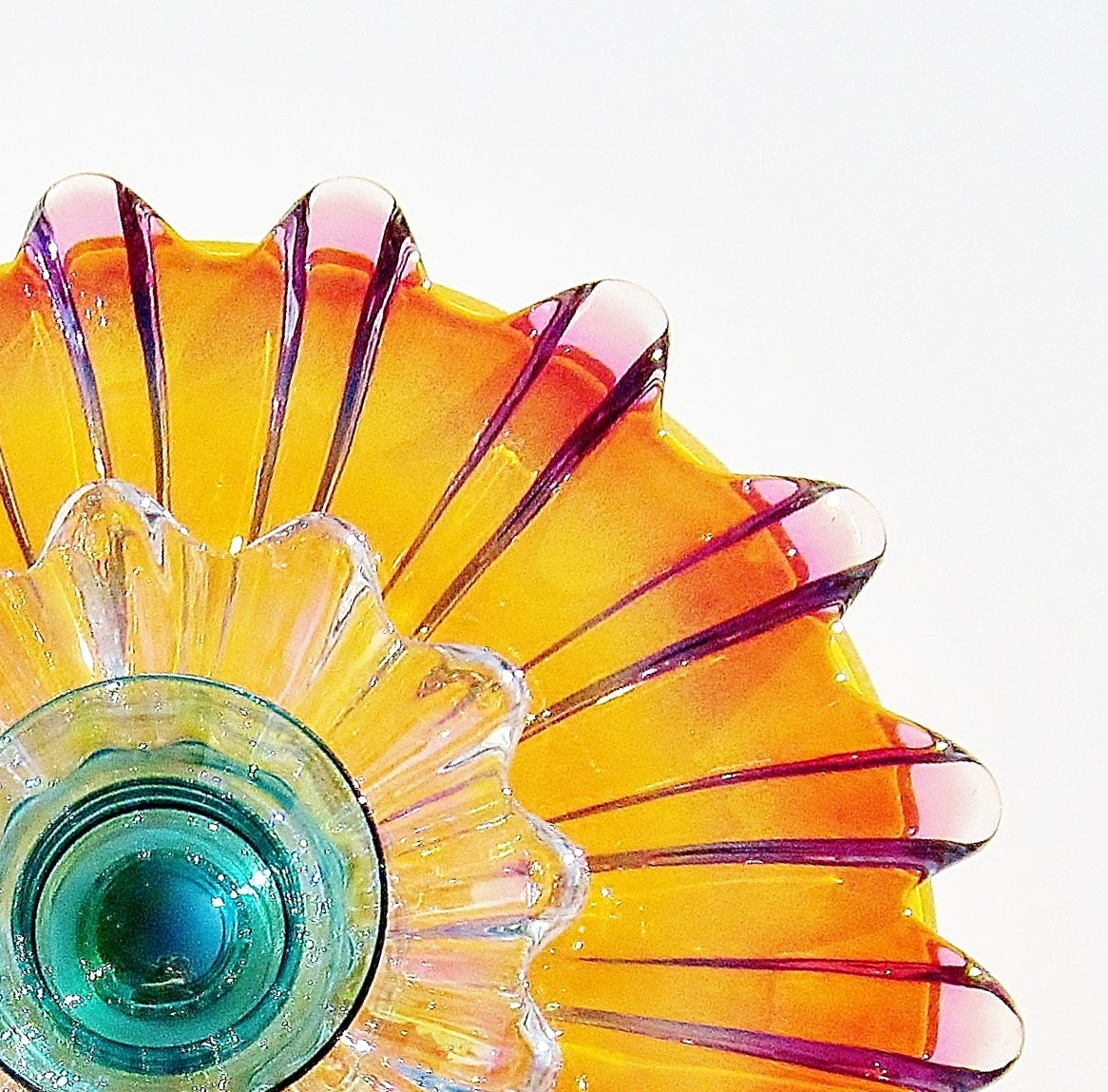 Colorful Glass Garden Yard Art Outdoor Decor UpCycled ReCycled PEG