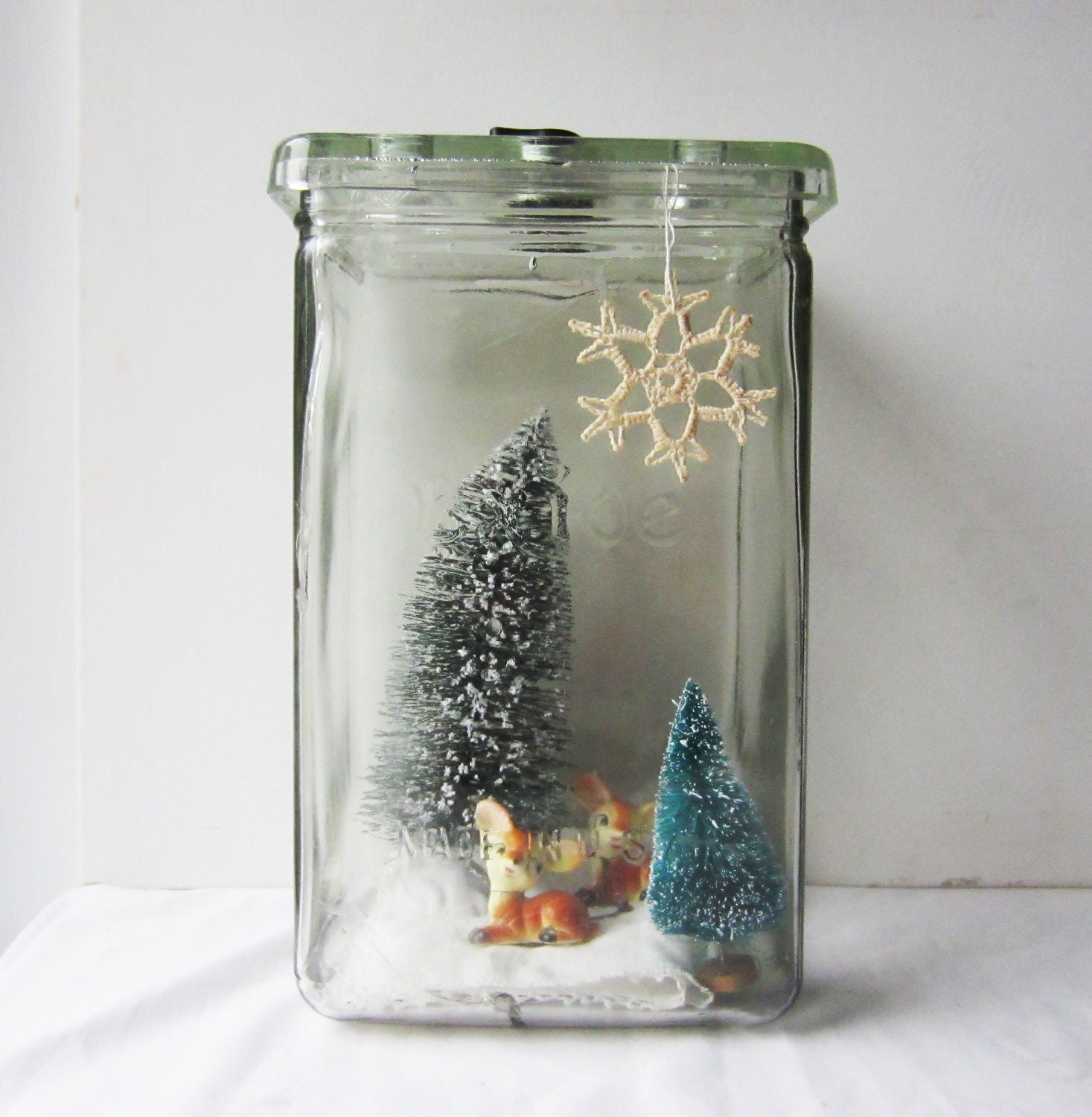 Large Antique Railroad Glass Battery Box - Perfect for Curiosities / Seasonal Display Box / Terrarium