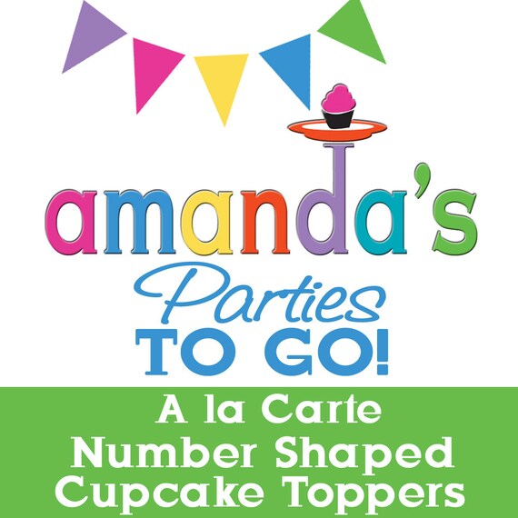 Number Age Cut Out Cupcake Toppers - Printable A la Carte Party Single by Amanda's Parties To Go Il_570xn