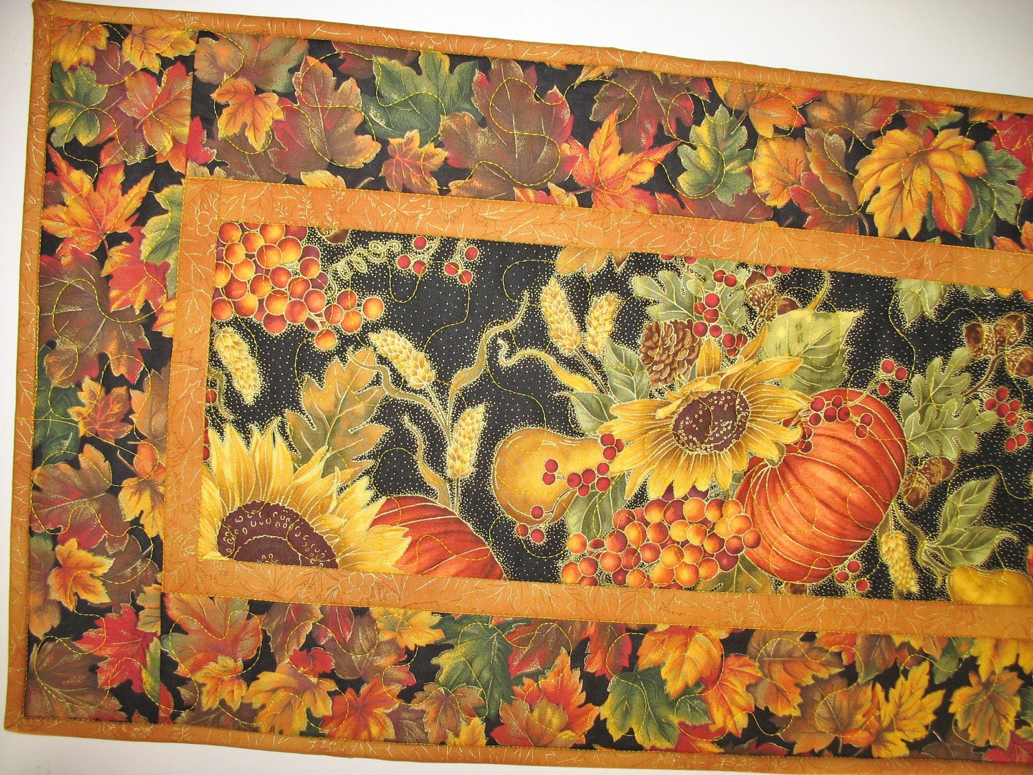 Autumn Table Runner Quilted fabric from Timeless Treasures