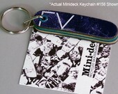 Recycled Skateboard Keychain No.158 - "Popsicle Stick" shape