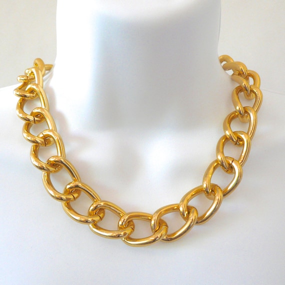 Chunky Gold Chain Link Necklace