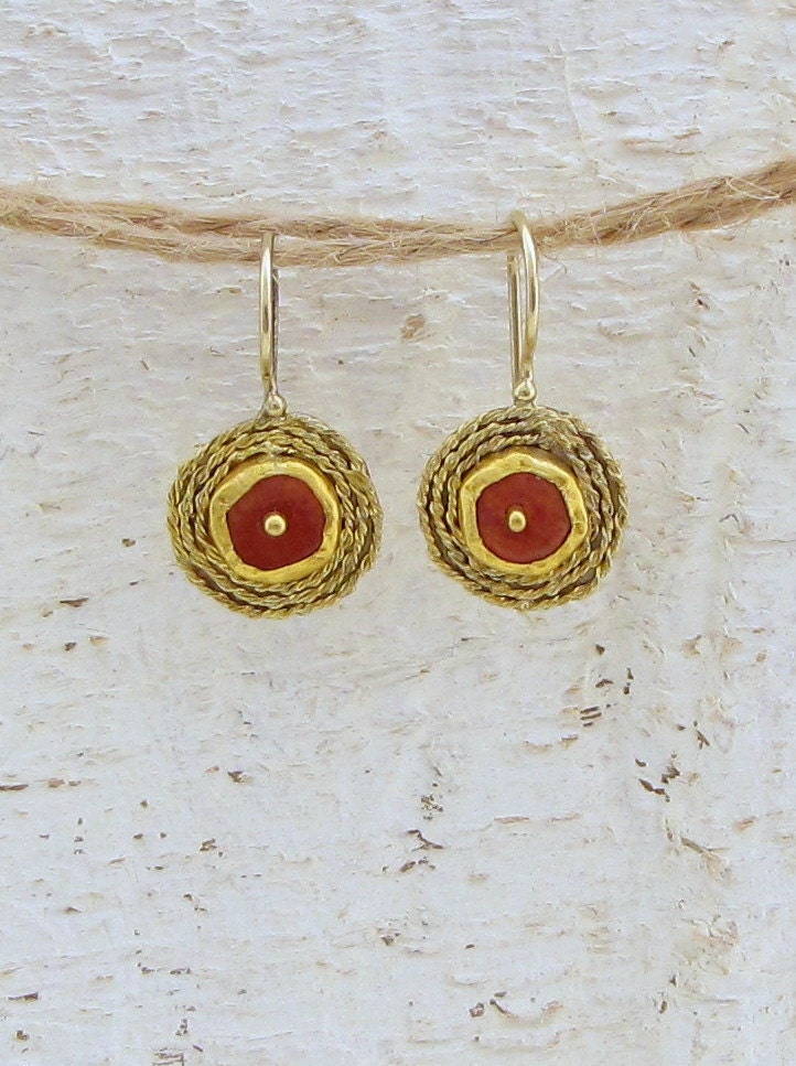 Corals 22k Gold Earrings
