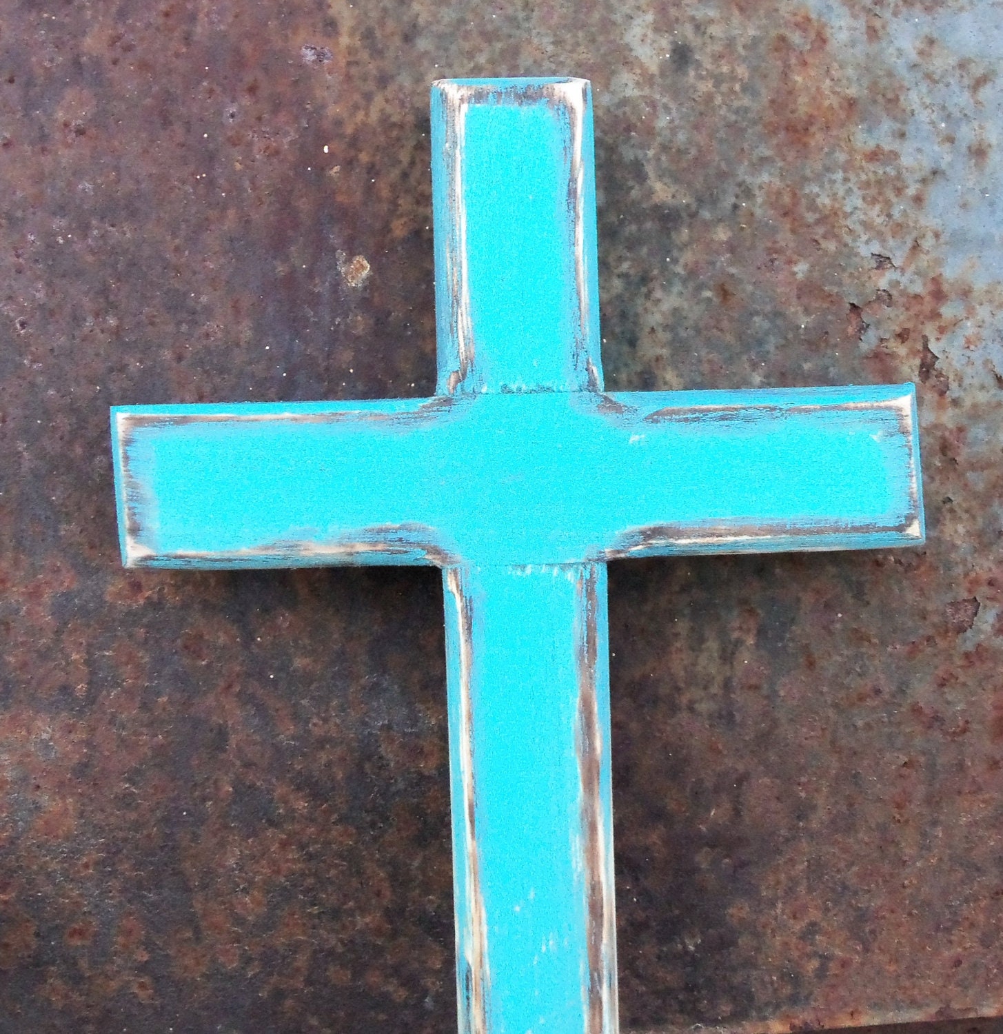 Quick Shipping - Decorative Rustic Wood Cross - Painted and Distressed in the COLOR of your choice