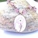 Shabby Chic Style Necklace.  Swarovski Beads.  Flower Pendant.