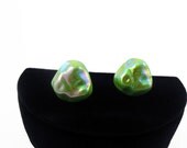 Cool, Weird Iridescent Earrings, West Germany ca. 1960s