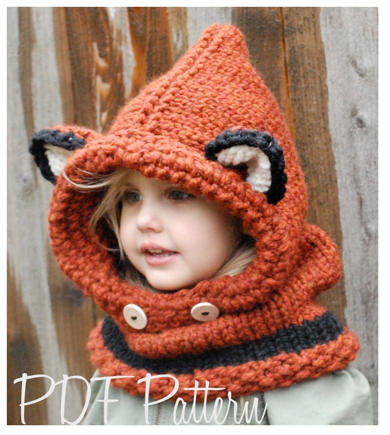 Knitting PATTERN-The Failynn Fox Cowl (12/18 months - Toddler - Child - Adult sizes) - Thevelvetacorn