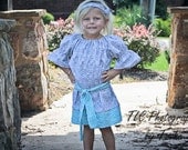 Fall 2012.. Aqua and Grey Tunic Dress.. Sz 6m-6y.. Perfect for Fall days girl toddler