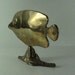 Solid Brass Fish on Seaweed Pedestal 3D