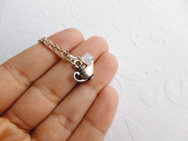 Aladdins Lamp Necklace - Silver