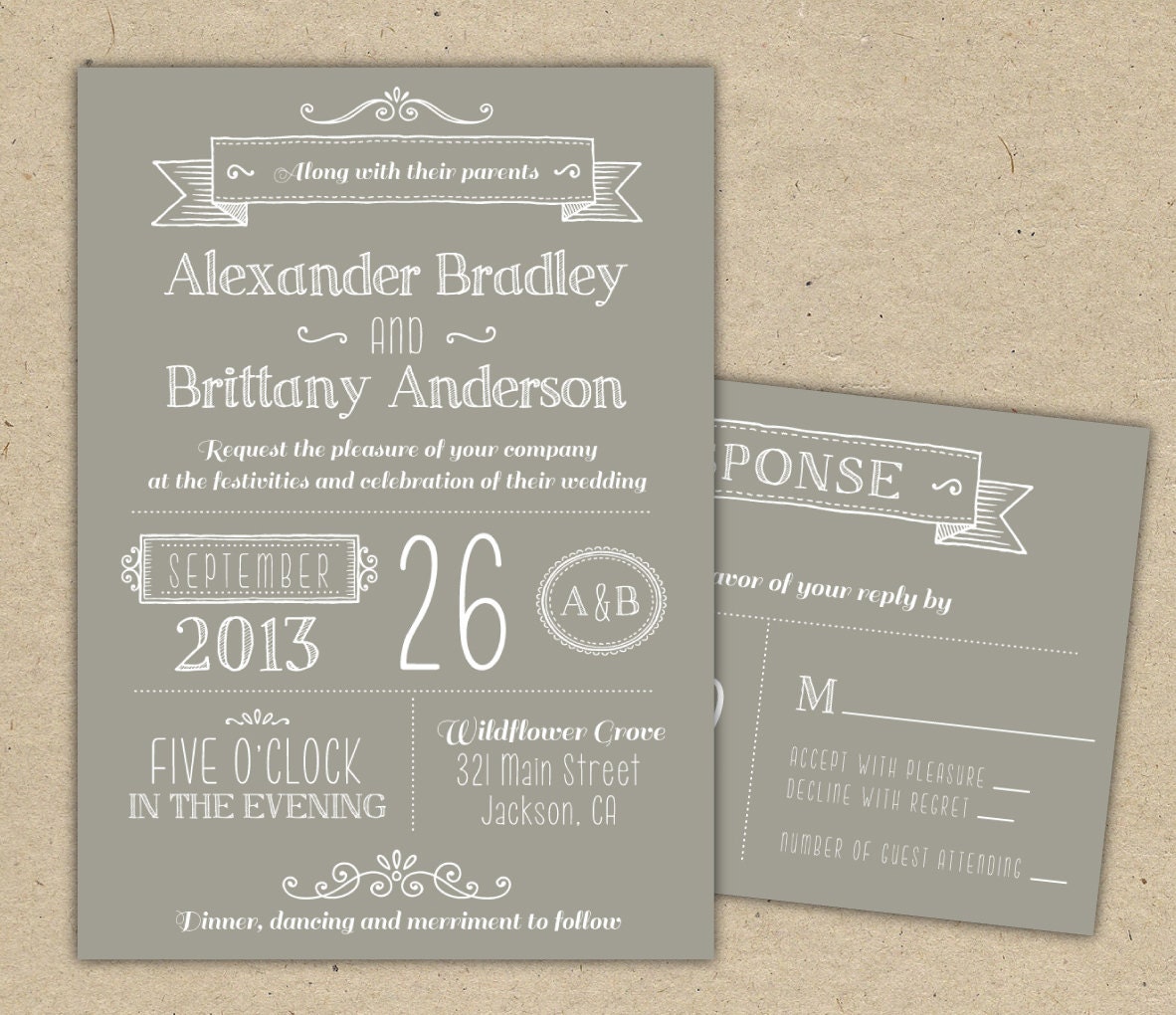 Modern wedding invitation templates word