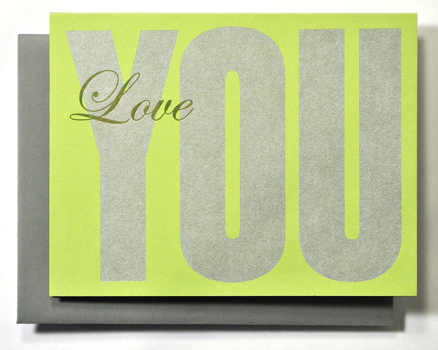 Love You Letterpress Card