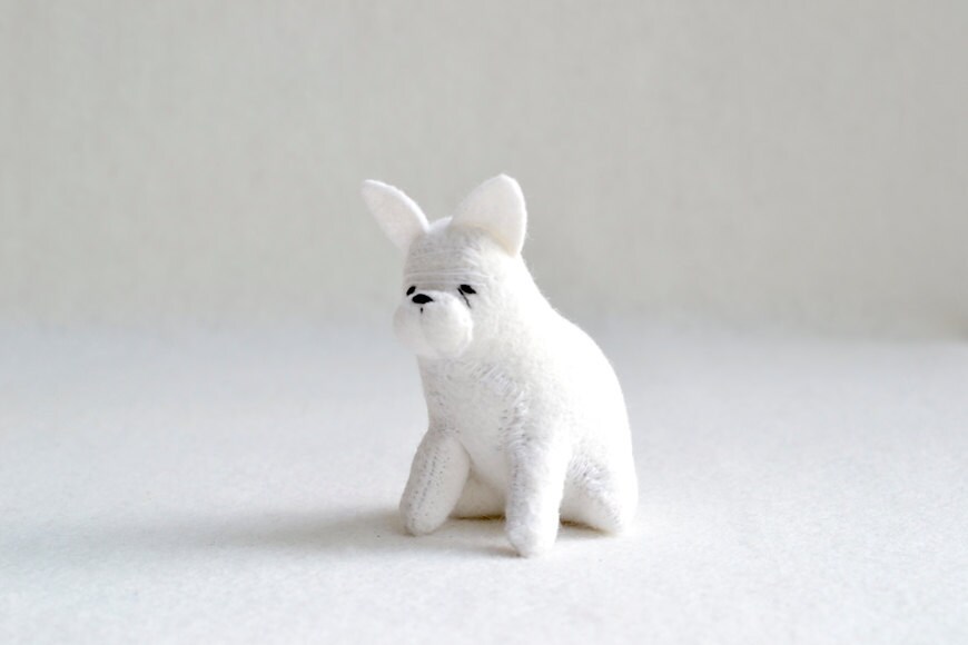 french bulldog puppy - french bulldog plush - animal soft sculpture