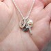 Initial Necklace - Birthstone Cross Personalized Flower Girl Necklace