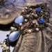 Victorian Chandelier Earrings- Sapphire Jewel and Creme Pearl - Antique, Vintage, Feminine,Edwardian-MTO