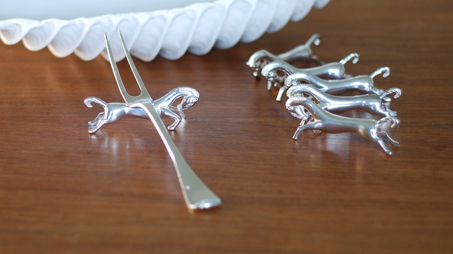 Knife Rests French Art Deco Horses - Set of 6