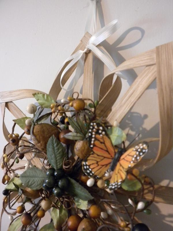 Reserved for Judy K.- Monarch Butterfly Wreath Alternative 14" - Woven Star - Great Year Round