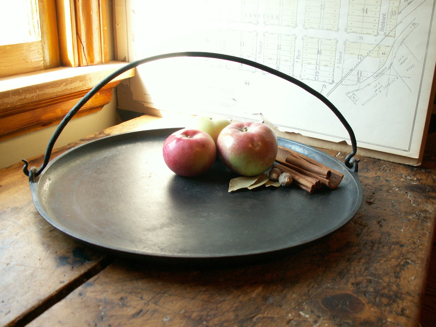 Vintage Extra Large 14 Cast Iron Griddle Skillet By Copperandtin 