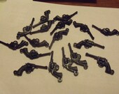 Destash of black plastic gun charms