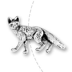 Add On Charm - FOX - Sterling Silver Charm - add on Pendant to your Necklace or Bracelet