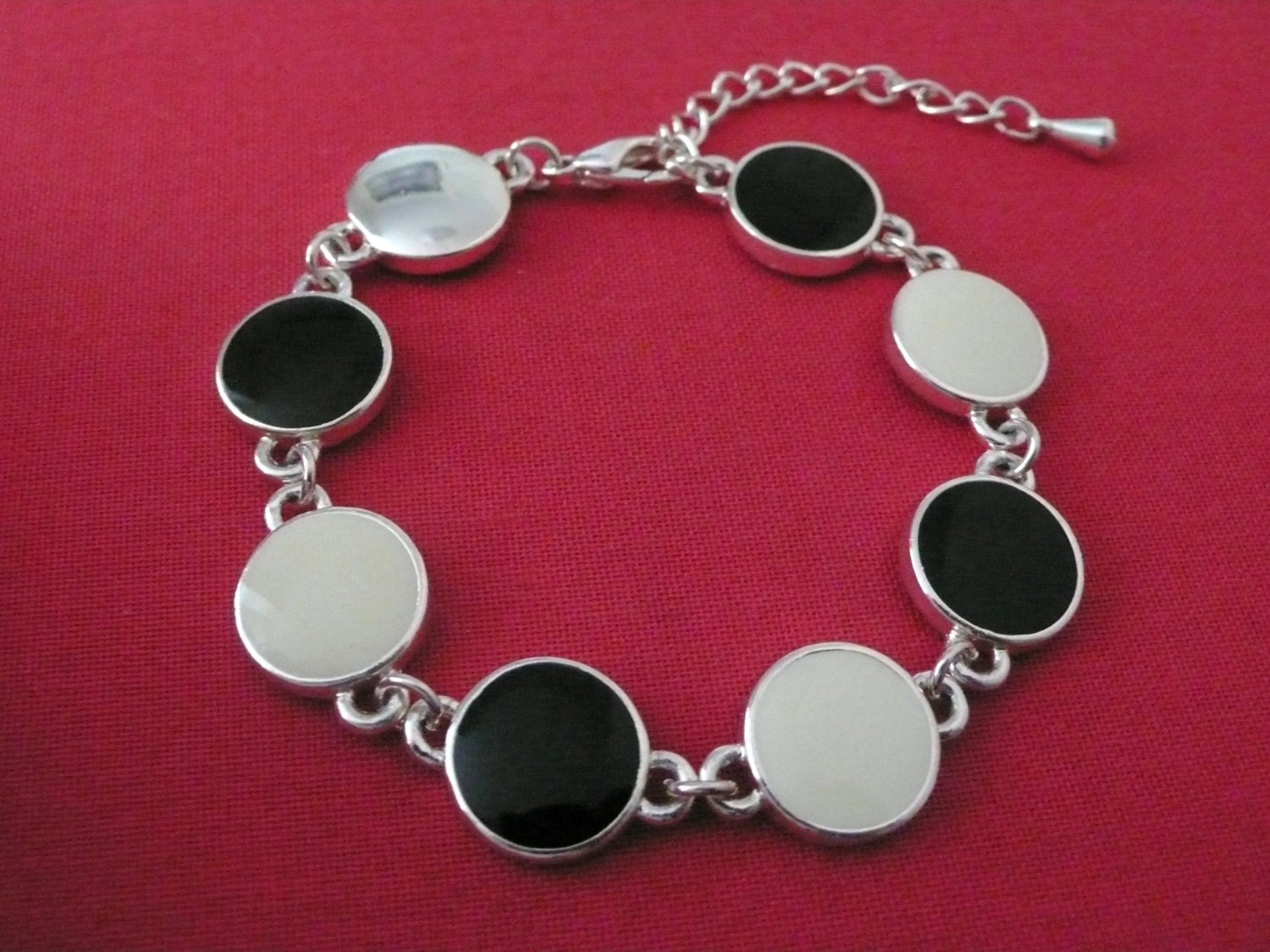 Onyx Black and White Bracelet