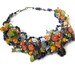 Smiling Sugar Skulls & Happy Hearts Wired Jewels Necklace WJ117