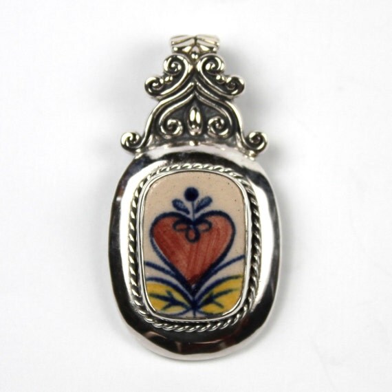 Johnson Bros. Old Granite Hearts and Flowers by vbellejewelry