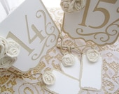 Custom Order 2  for Brittany - Wedding Table Numbers and Personalized Place Setting Tags