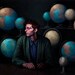 painting man globe travel "Sphere"