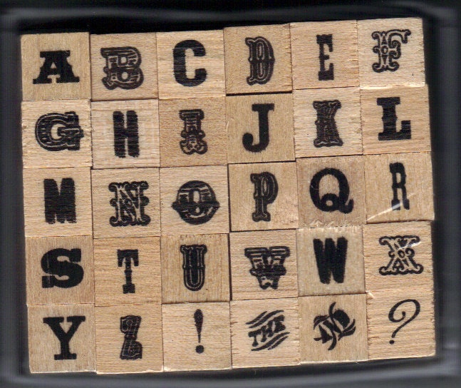 BRAND NEW Studio G  wooden Alphabet stamp set (30 stamps)