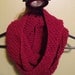 Tristan Wool Blend Infinity Scarf in Burgundy