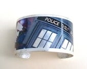 Doctor Who, Amy Pond, and the Tardis on Silver Cuff