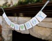 IT'S A BOY banner, baby shower sign, annoucement