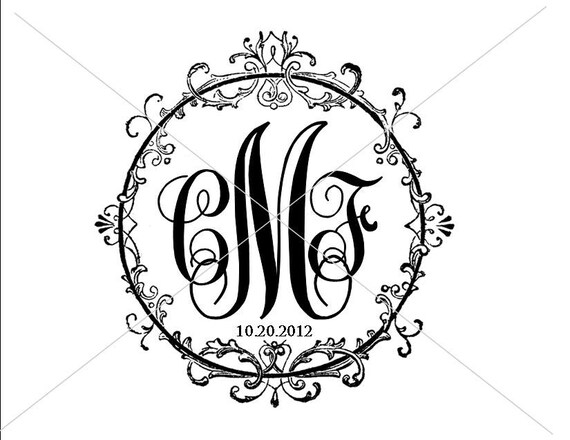 Custom Digital Wedding Monogram wedding by AstoundDevelopments